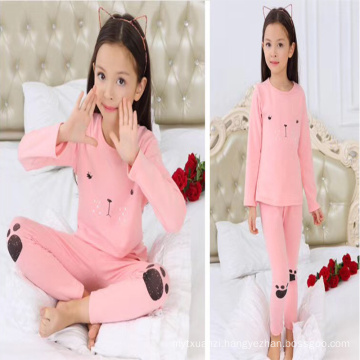 Hot kids clothes sets Lovely cartoon Sleepwear Children Home wear Girls long sleeve nightwear